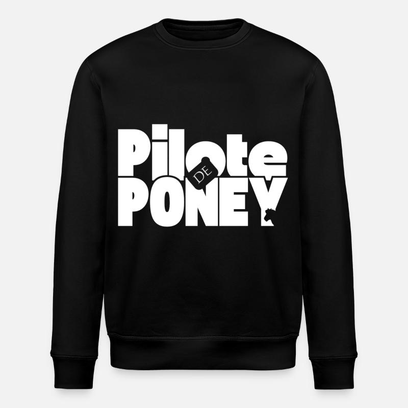 Pony-Pilot - Stanley/Stella Unisex Bio-Sweatshirt ROLLER - Schwarz