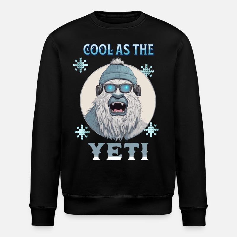 Cool as the Yeti - Stanley/Stella ROLLER Unisex Organic Sweatshirt - black