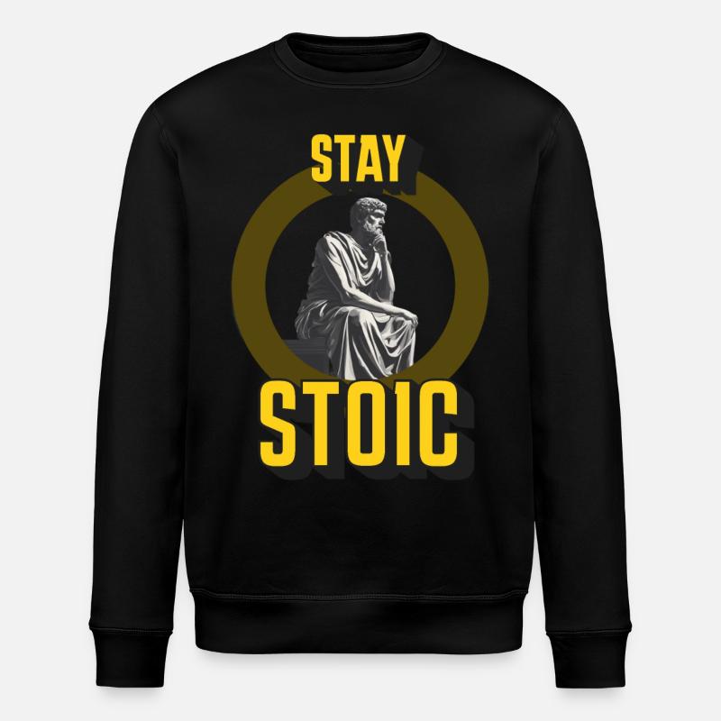Restez stoïque - Sweat bio ROLLER Stanley/Stella Unisexe - noir