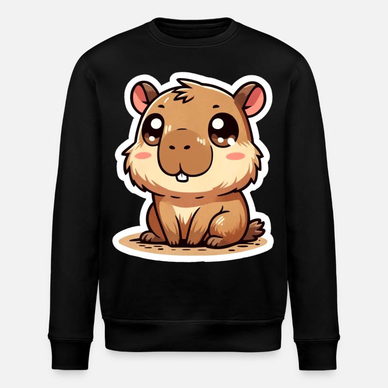 Capybara - Stanley/Stella Unisex Bio-Sweatshirt ROLLER - Schwarz