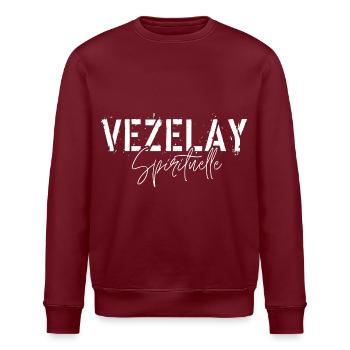 Vézelay Spirituelle - Sweat bio ROLLER Stanley/Stella Unisexe - bordeaux - Devant - Nik (191cm)