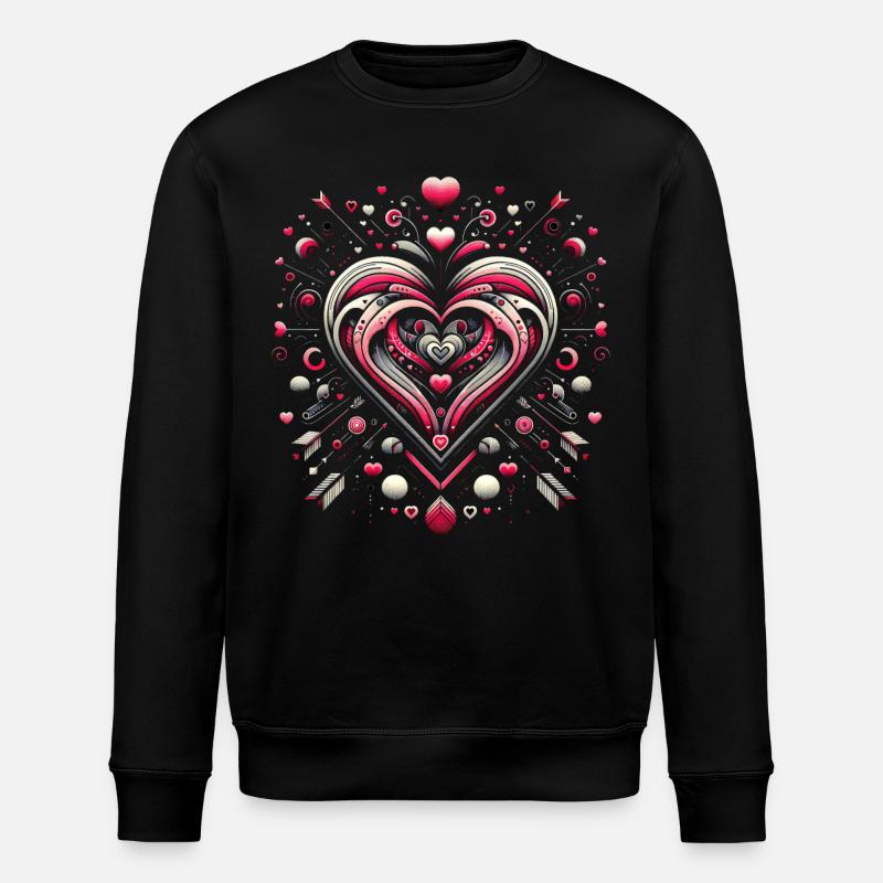Romance de tourbillon de cœur - Sweat bio ROLLER Stanley/Stella Unisexe - noir