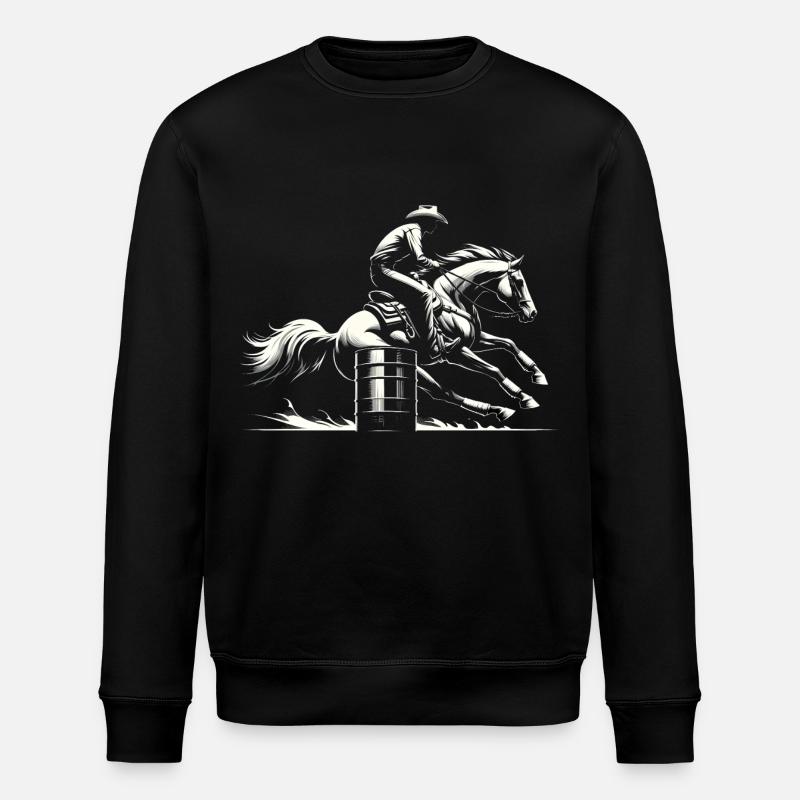 Barrel Racing Dynamism - Stanley/Stella ROLLER Unisex Organic Sweatshirt - black
