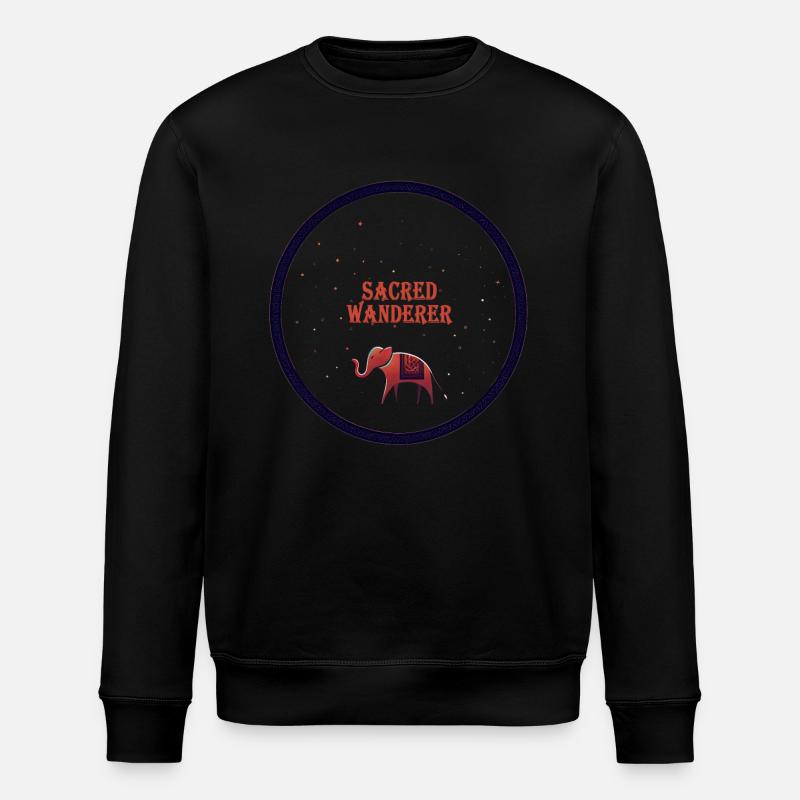 Heilige Elefanten-Odyssee - Stanley/Stella Unisex Bio-Sweatshirt ROLLER - Schwarz
