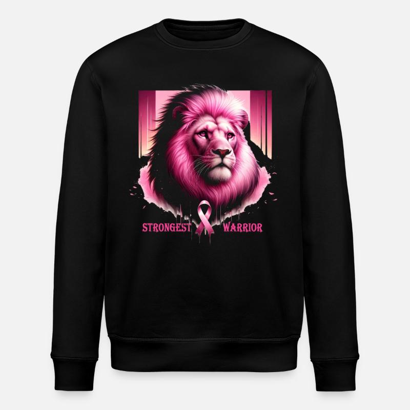 Pink Lion Warrior - Stanley/Stella ROLLER Unisex Organic Sweatshirt - black