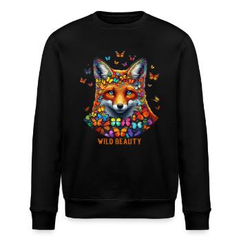 Fuchs & Flatter-Charme - Stanley/Stella Unisex Bio-Sweatshirt ROLLER - Schwarz - Vorne - Nik (191cm)