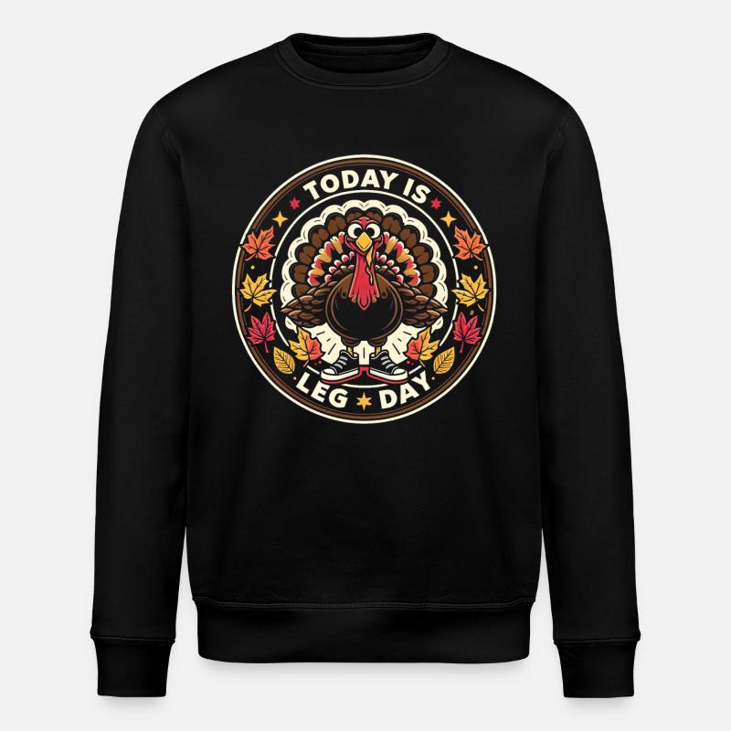 Turkey Leg Day Bash - Stanley/Stella ROLLER Unisex Organic Sweatshirt - black