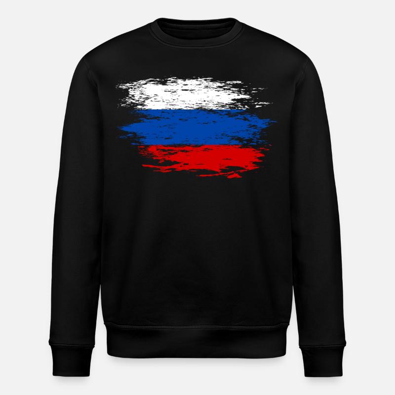 Russland Flagge used - Stanley/Stella Unisex Bio-Sweatshirt ROLLER - Schwarz