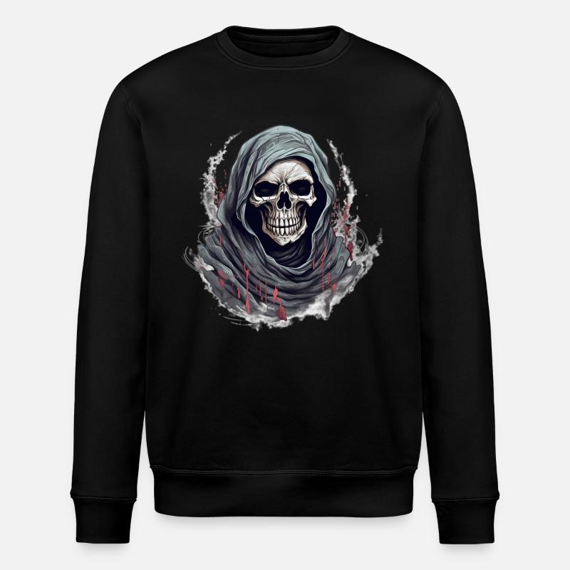 Déguisement de squelette d’Halloween - Sweat bio ROLLER Stanley/Stella Unisexe - noir