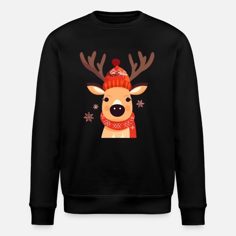 Rentier - Stanley/Stella Unisex Bio-Sweatshirt ROLLER - Schwarz