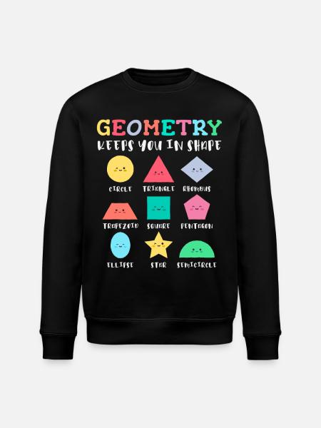 Geometry Shapes with Positive Slogans - Stanley/Stella ROLLER Unisex Organic Sweatshirt - black