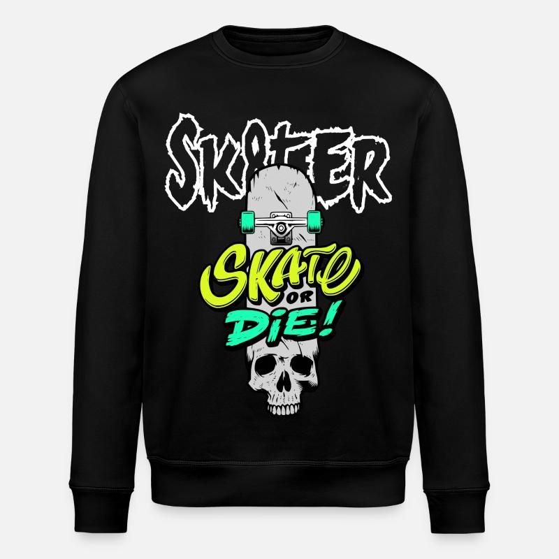 Skater Kids - Stanley/Stella Unisex Bio-Sweatshirt ROLLER - Schwarz
