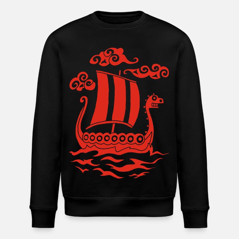 Drakkar rigolo rouge - Sweat bio ROLLER Stanley/Stella Unisexe - noir