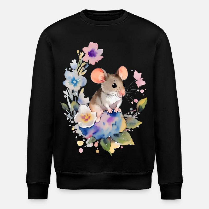 Kleines Mäuschen - Stanley/Stella Unisex Bio-Sweatshirt ROLLER - Schwarz