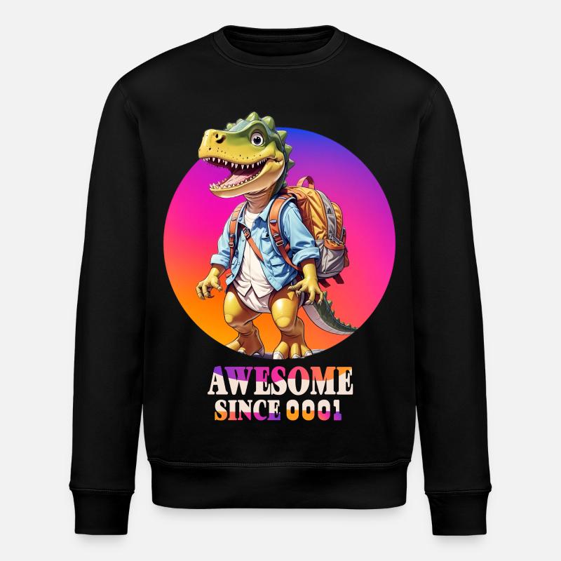 Drachen Schüler - Stanley/Stella Unisex Bio-Sweatshirt ROLLER - Schwarz