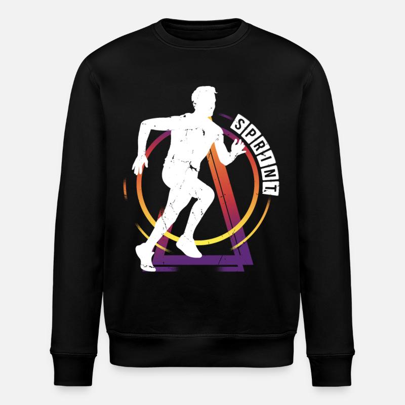 Sprint Sprinter Sprinten Leichtathletik Laufen - Stanley/Stella Unisex Bio-Sweatshirt ROLLER - Schwarz