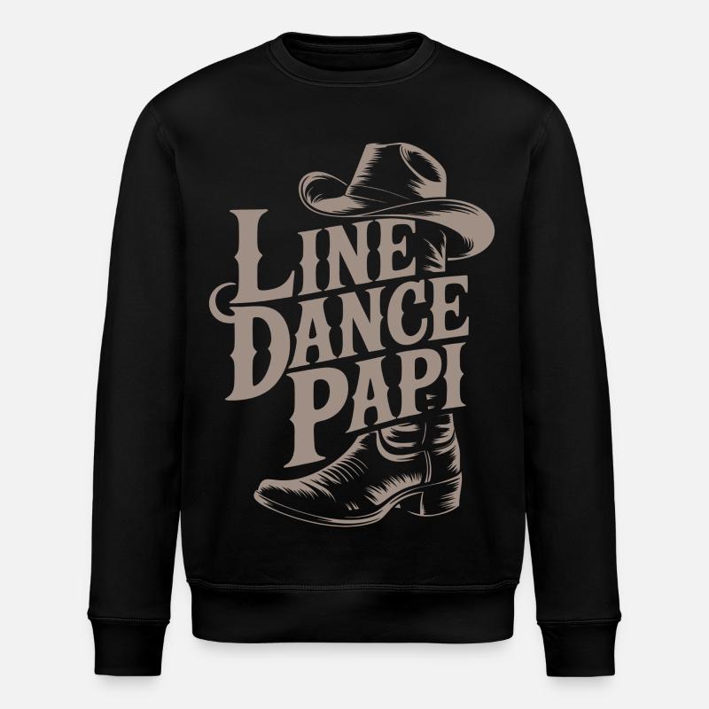 Cowboy Country Line Dance Grand-père - Sweat bio ROLLER Stanley/Stella Unisexe - noir