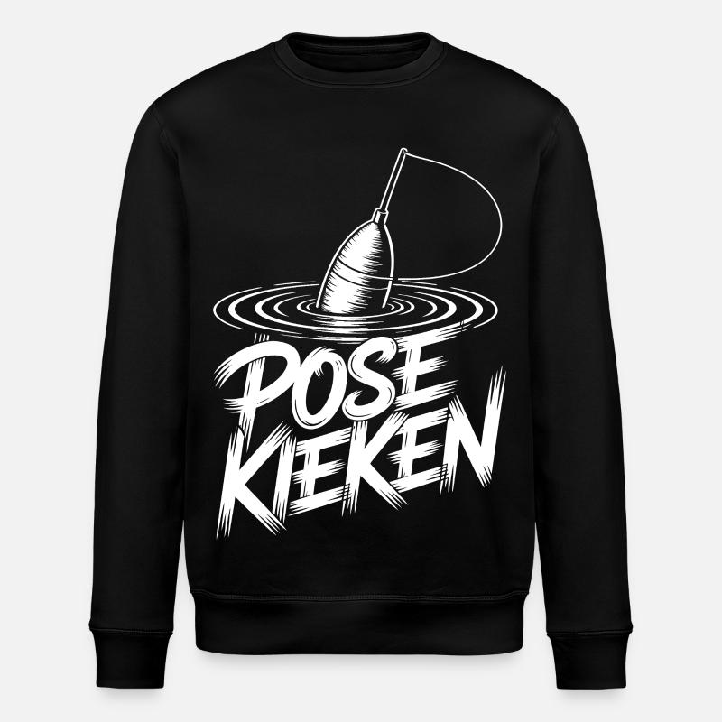 Fischen Pose Humor - Stanley/Stella Unisex Bio-Sweatshirt ROLLER - Schwarz