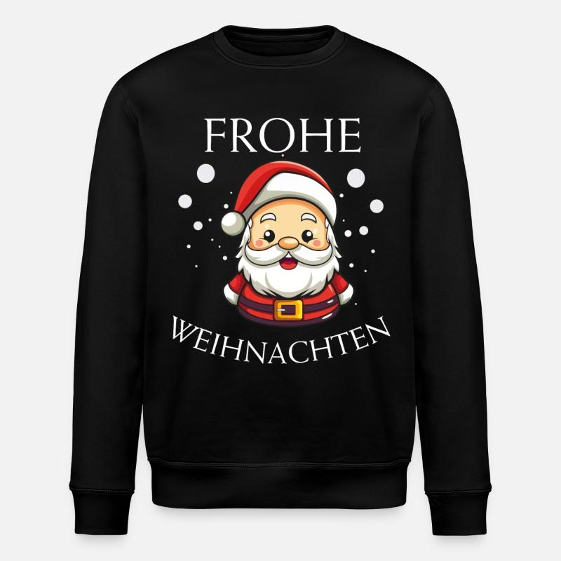 Weihnachtsmann - Weihnachten Geschenke - Stanley/Stella Unisex Bio-Sweatshirt ROLLER - Schwarz