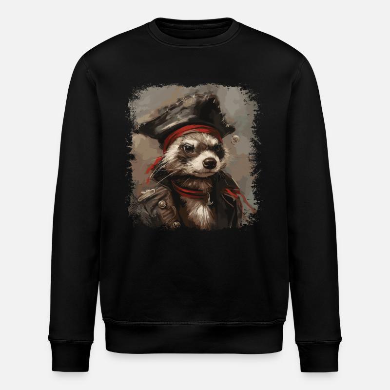 Furet Pirate - Sweat bio ROLLER Stanley/Stella Unisexe - noir