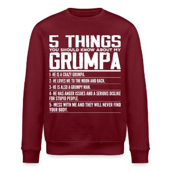 5 Things You Should Know About My Grumpa, Grandpa - Sweat bio ROLLER Stanley/Stella Unisexe - bordeaux - Devant - Nik (191cm)