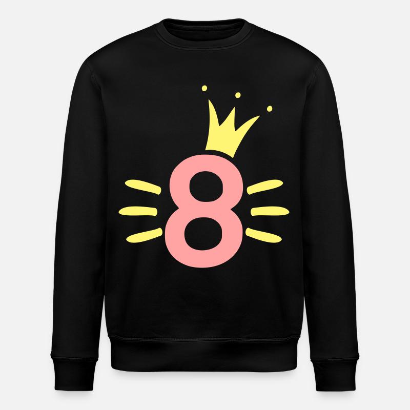 Couronne du 8e anniversaire - Sweat bio ROLLER Stanley/Stella Unisexe - noir