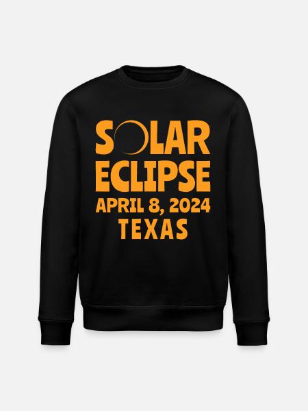 Solar Eclipse 2024 Texas - Stanley/Stella ROLLER Unisex Organic Sweatshirt - black
