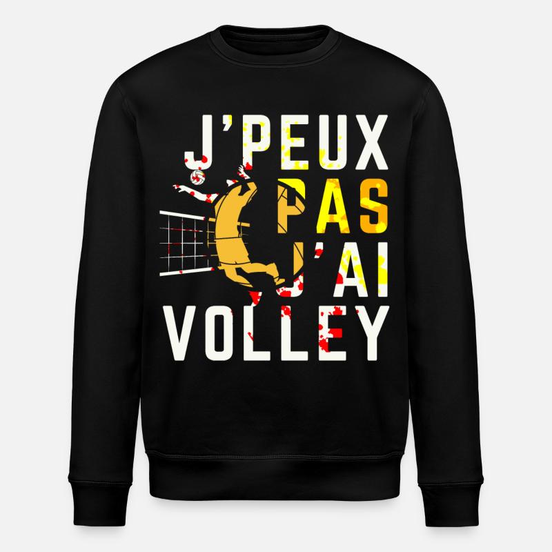 I Can't I Volley - Stanley/Stella ROLLER Unisex Organic Sweatshirt - black