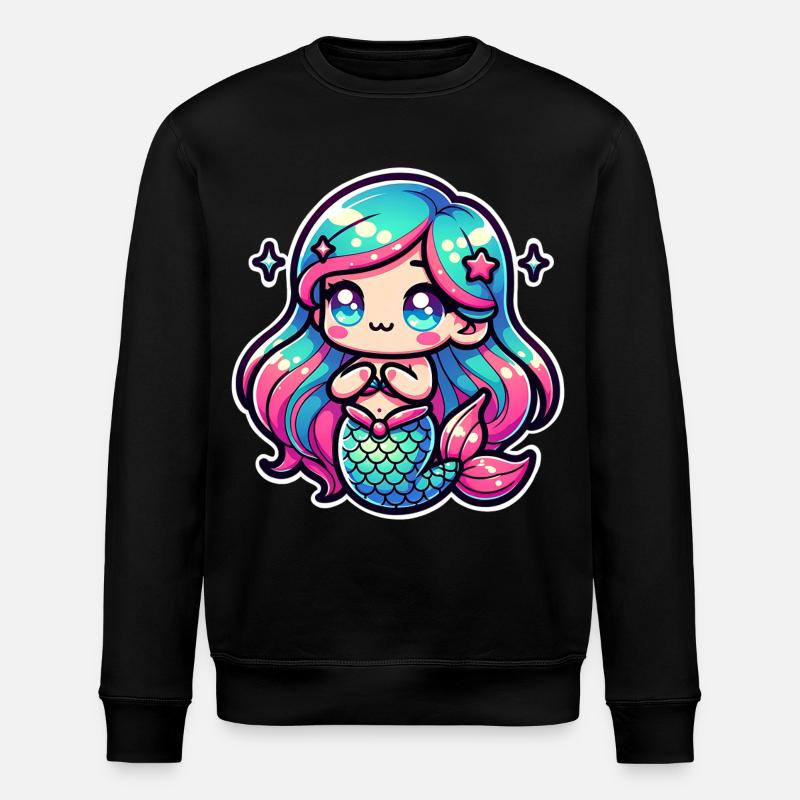 Mermaid - Stanley/Stella ROLLER Unisex Organic Sweatshirt - black