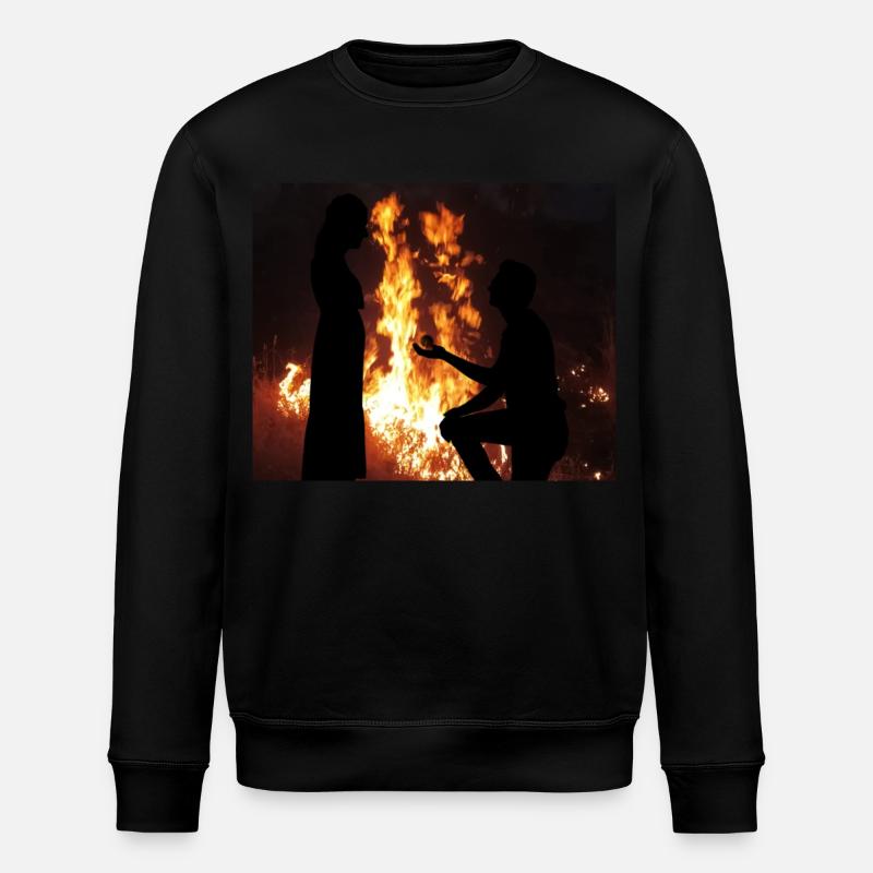 Exprimer l’amour près du feu - Sweat bio ROLLER Stanley/Stella Unisexe - noir