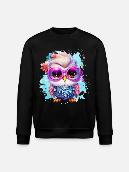 Eule - Stanley/Stella Unisex Bio-Sweatshirt ROLLER - Schwarz