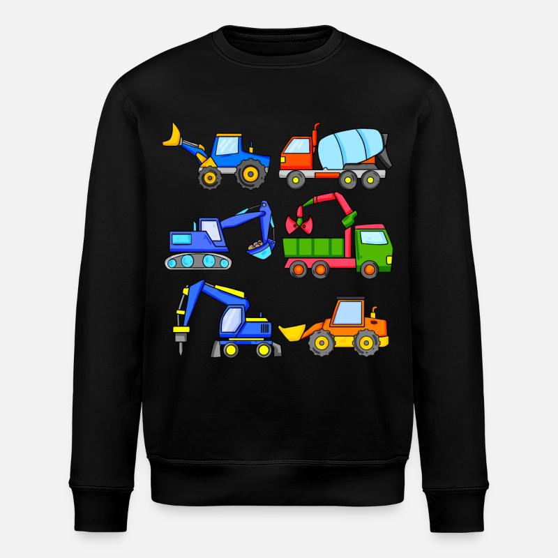Construction Site Vehicles Vehicle - Stanley/Stella ROLLER Unisex Organic Sweatshirt - black
