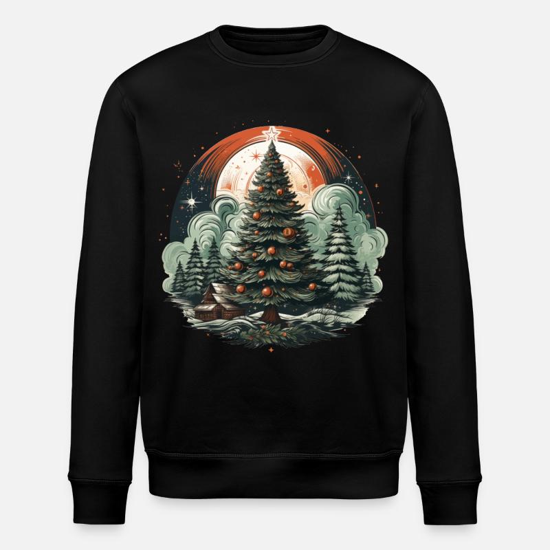 Weihnachtsbaum - Stanley/Stella Unisex Bio-Sweatshirt ROLLER - Schwarz