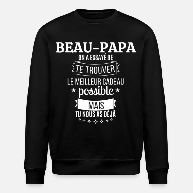 T-shirt Beau-Papa - Sweat bio ROLLER Stanley/Stella Unisexe - noir