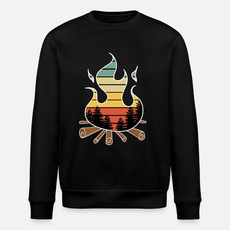 Campfire - Stanley/Stella ROLLER Unisex Organic Sweatshirt - black