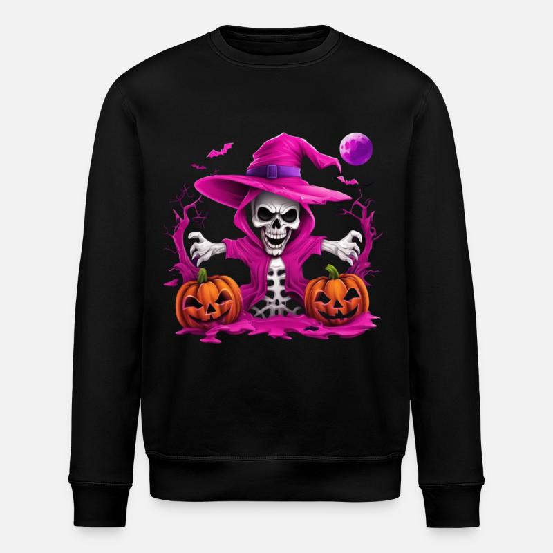 Magenta Skeleton - Stanley/Stella Unisex Bio-Sweatshirt ROLLER - Schwarz