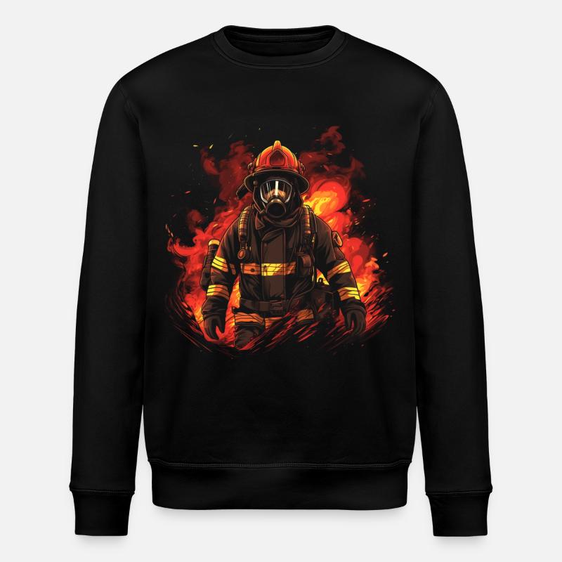 Fireman - Stanley/Stella ROLLER Unisex Organic Sweatshirt - black