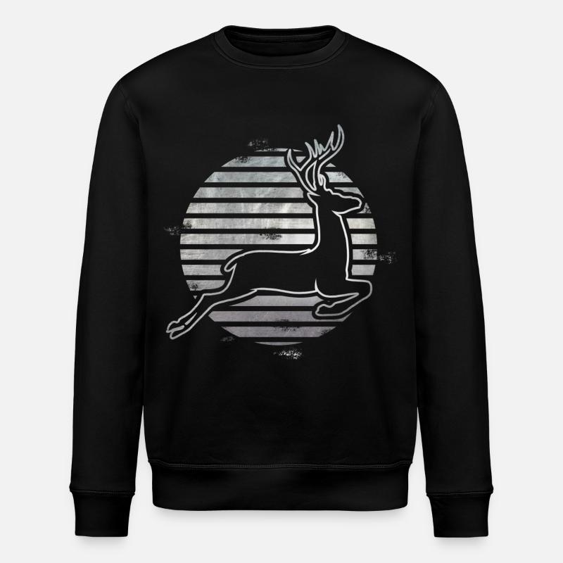 Roe deer - Stanley/Stella ROLLER Unisex Organic Sweatshirt - black