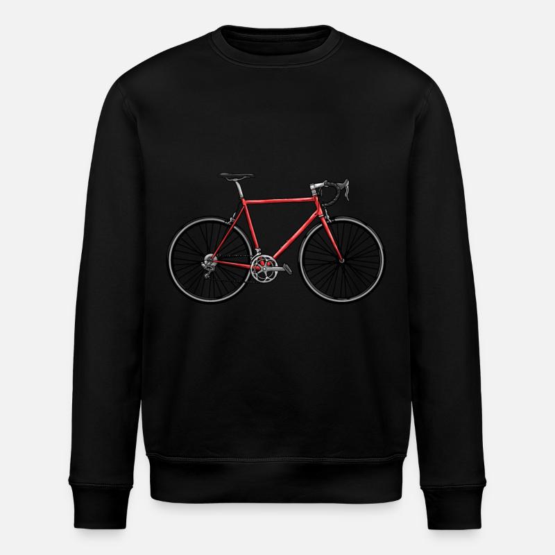 Rennrad mit Sattel - Stanley/Stella Unisex Bio-Sweatshirt ROLLER - Schwarz