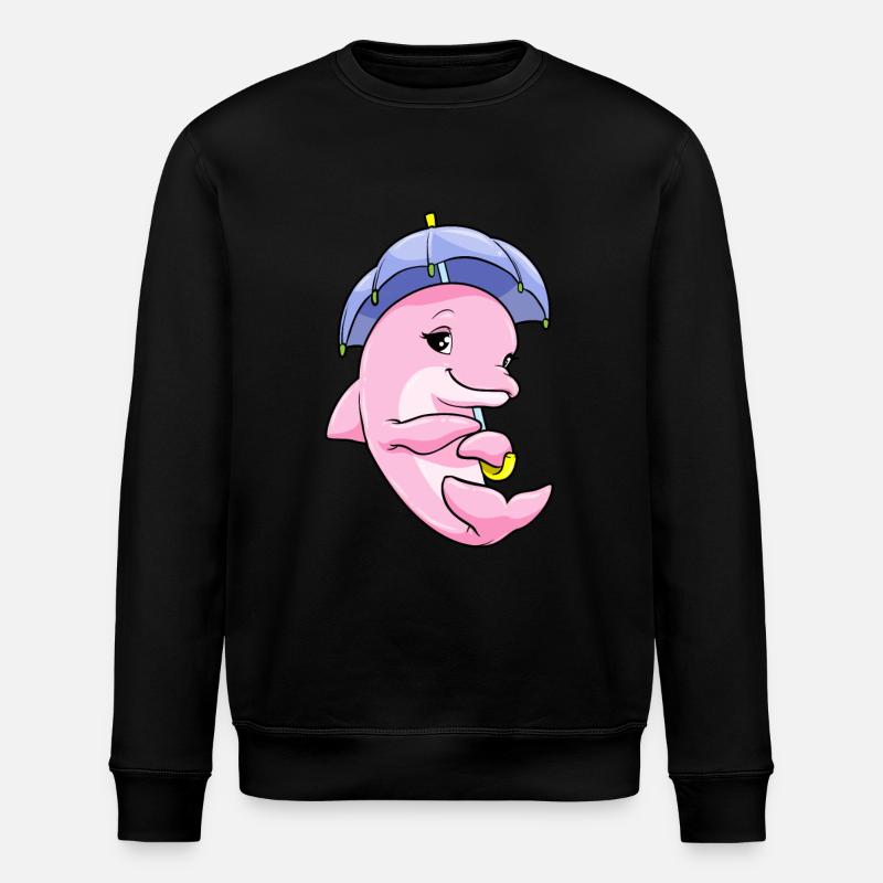 Dauphin avec un parapluie - Sweat bio ROLLER Stanley/Stella Unisexe - noir