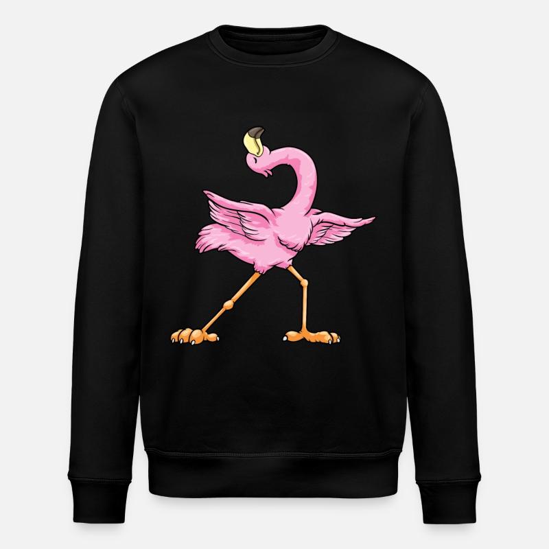 Flamingo faisant du yoga - Sweat bio ROLLER Stanley/Stella Unisexe - noir