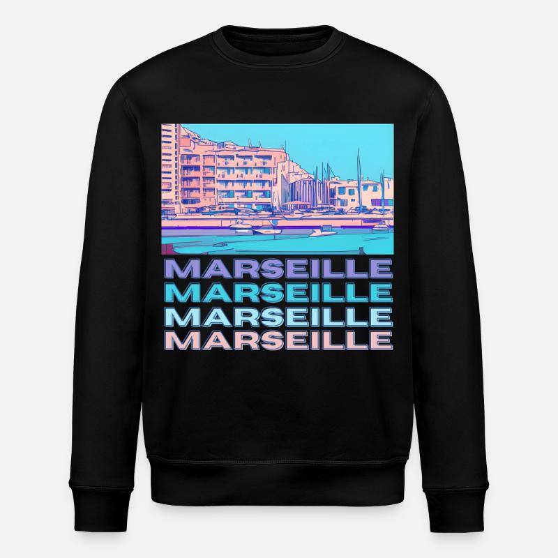 Marseille - Stanley/Stella Unisex Bio-Sweatshirt ROLLER - Schwarz