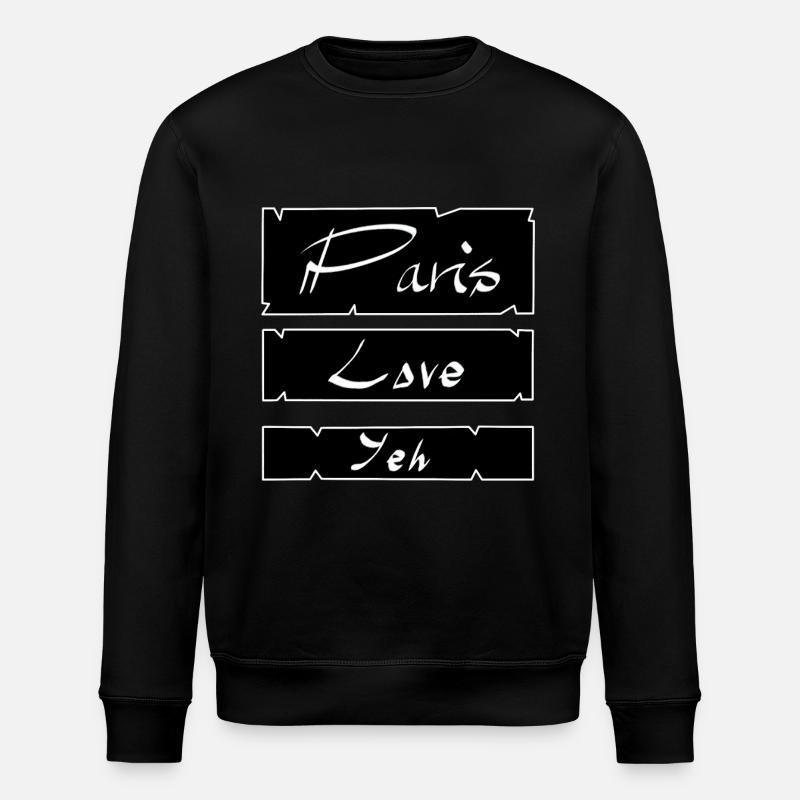 Paris Love Yeh - Sweat bio ROLLER Stanley/Stella Unisexe - noir