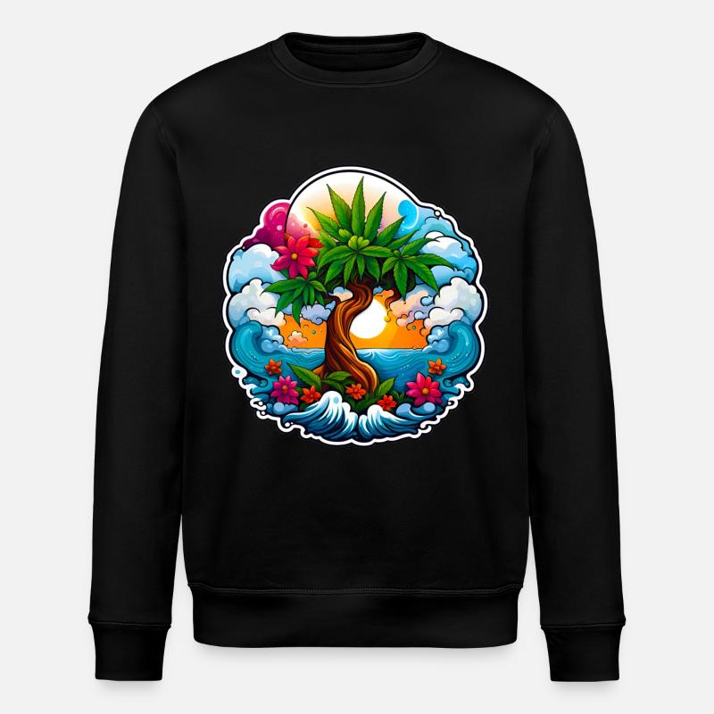 High waves 02 - Stanley/Stella ROLLER Unisex Organic Sweatshirt - black