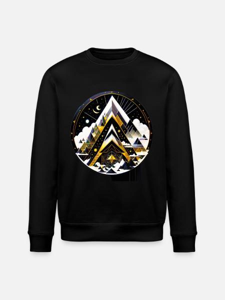Space mountain - Stanley/Stella ROLLER Unisex Organic Sweatshirt - black