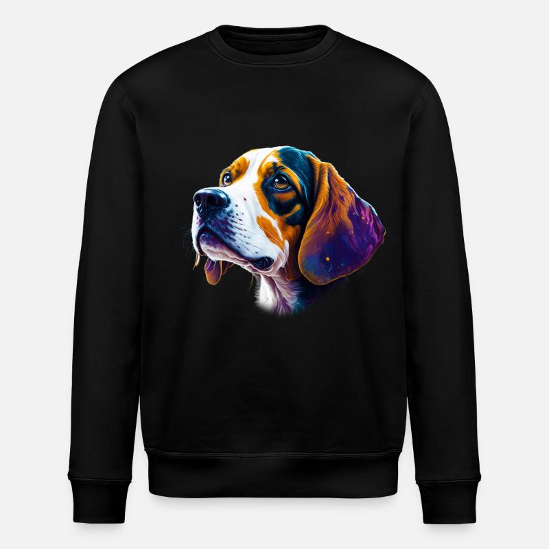 Beagle Abstract Art - Stanley/Stella Unisex Bio-Sweatshirt ROLLER - Schwarz