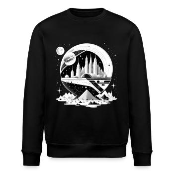 Space City 06 - Stanley/Stella ROLLER Unisex Organic Sweatshirt - black - Front - Nik (191cm)