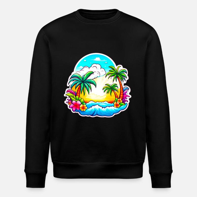 Urlaubsreif 02 - Stanley/Stella Unisex Bio-Sweatshirt ROLLER - Schwarz