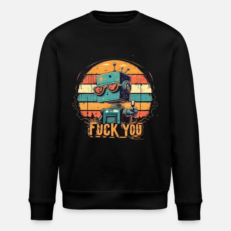 Robot LovesYou - Stanley/Stella Unisex Bio-Sweatshirt ROLLER - Schwarz