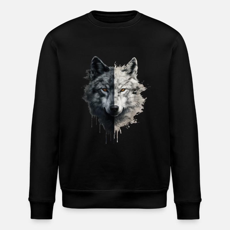 Wolf - Stanley/Stella ROLLER Unisex Organic Sweatshirt - black